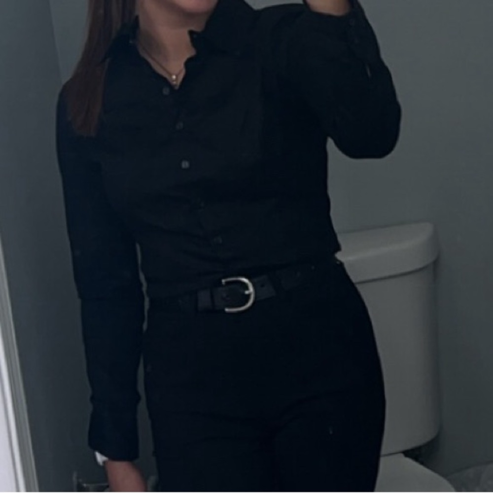 Black button up